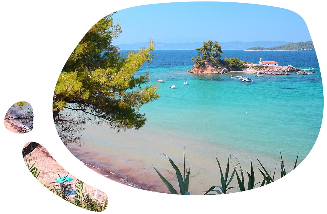 piękna grecka plaża na wyspie Evia